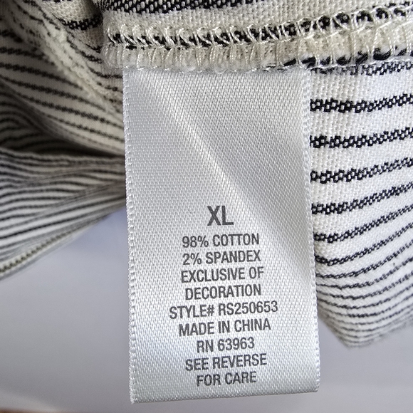 Dressbarn Stripe Live a Little Zip Up Jacket Size XL Black Off White - Picture 9 of 12